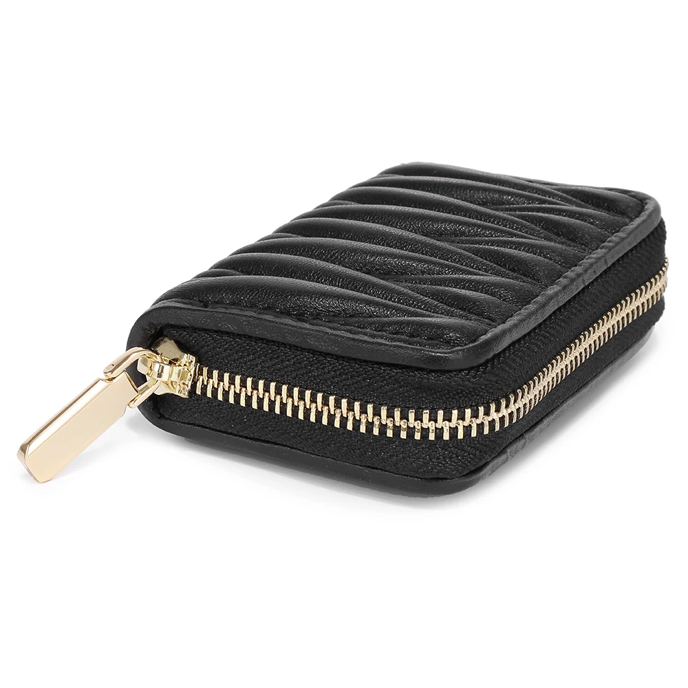Fashion card package small female soft sheepskin folding the new personality advanced sense of zero wallet card holder COINS