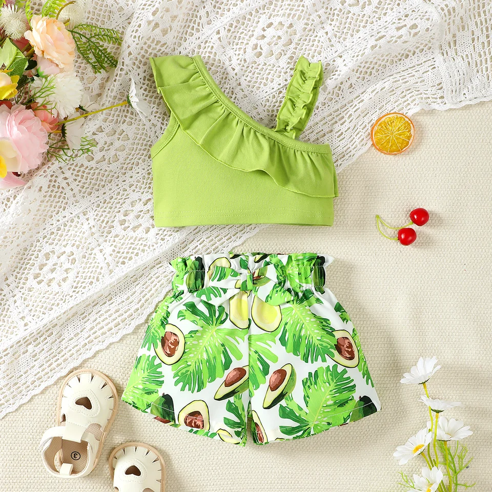 Girls Set Newborn Baby Girl Clothes 2018 Summer Cute Baby Sleeveless Crop Tops Tassel Shorts Bottom Headband Girls Outfits Sunsuit From 8,35 €