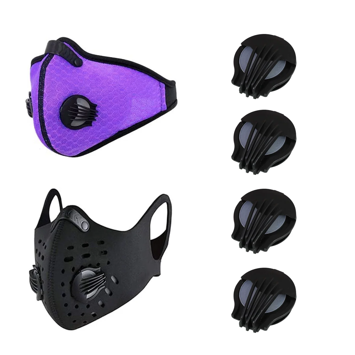 

24pcs Mask Breather Replaceable Breathing Professional Mask Accessories Supplies for Men Women (Black)