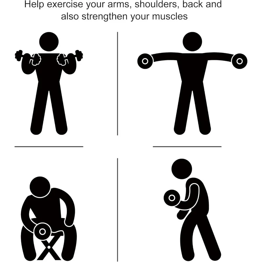 Hex Dumbbell Set of 2, Rubber Weights Exercise Fitness Dumbbell with Non-Slip Handles, Anti-roll, for Women or Men Home Gym Work