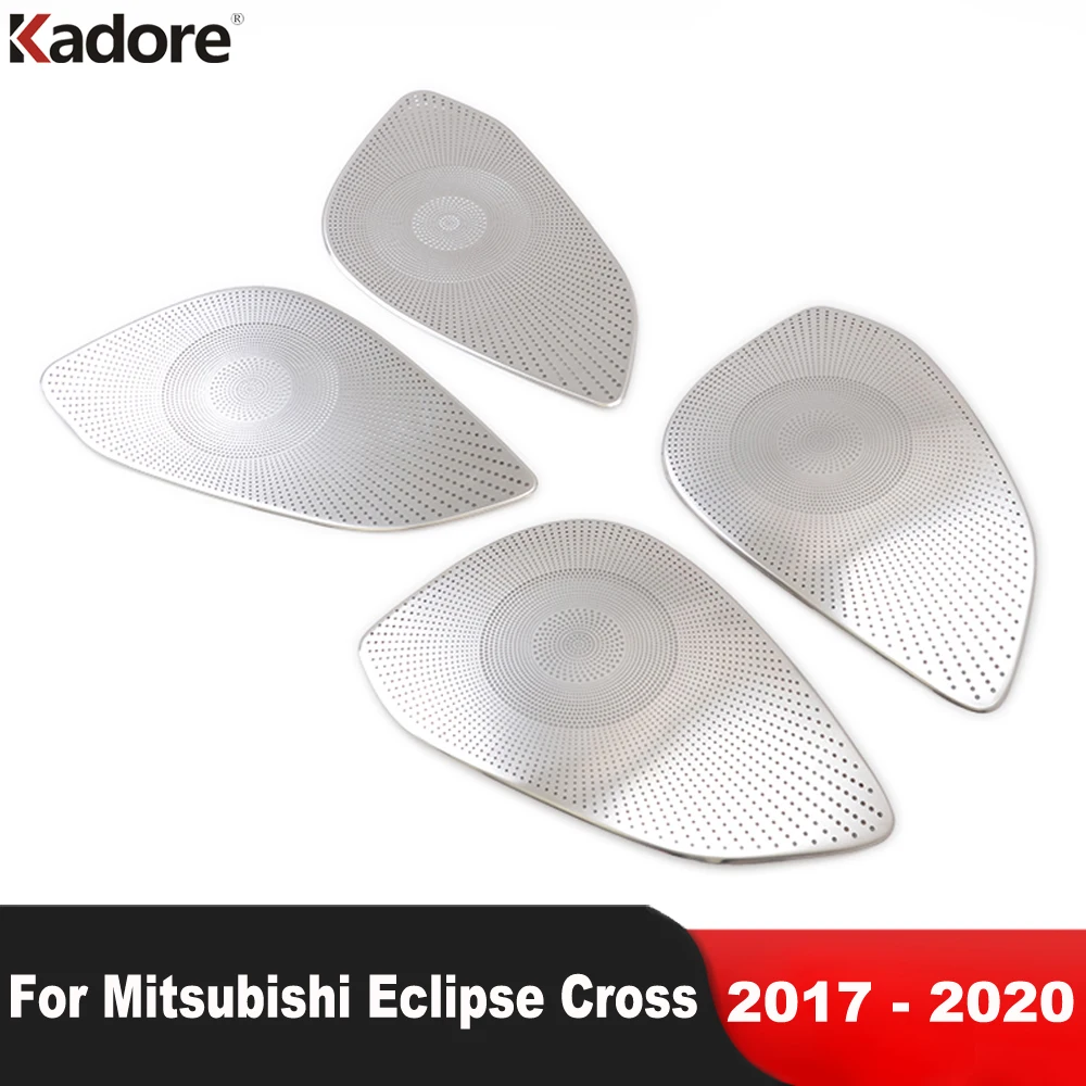 

Внутренняя дверь автомобиля аудио стерео громкий динамик крышка отделка для Mitsubishi Eclipse Cross 2017 2018 2019 стальные аксессуары для интерьера