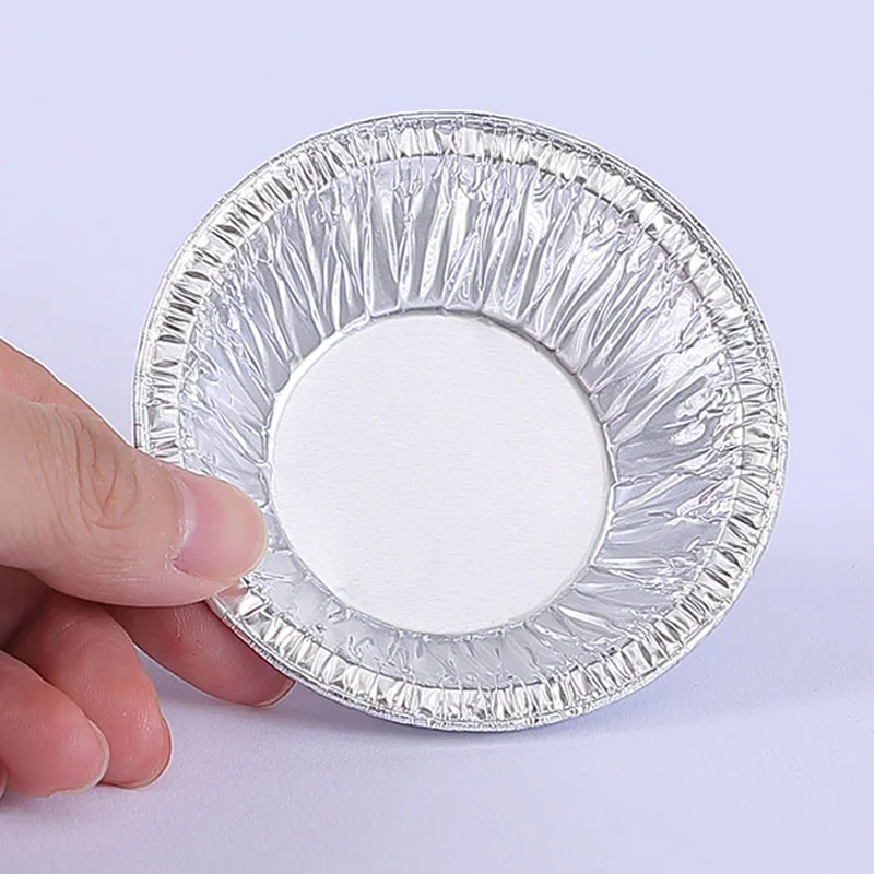 Ylinwtech 100 stuks Egg tart vormen, wegwerp aluminiumfolie kopjes, eieren tartmold, tartletvormpjes mini, ronde eiertart blikjes, Egg tart tart mold aluminium bakvormen, voor taart, individuele cake
