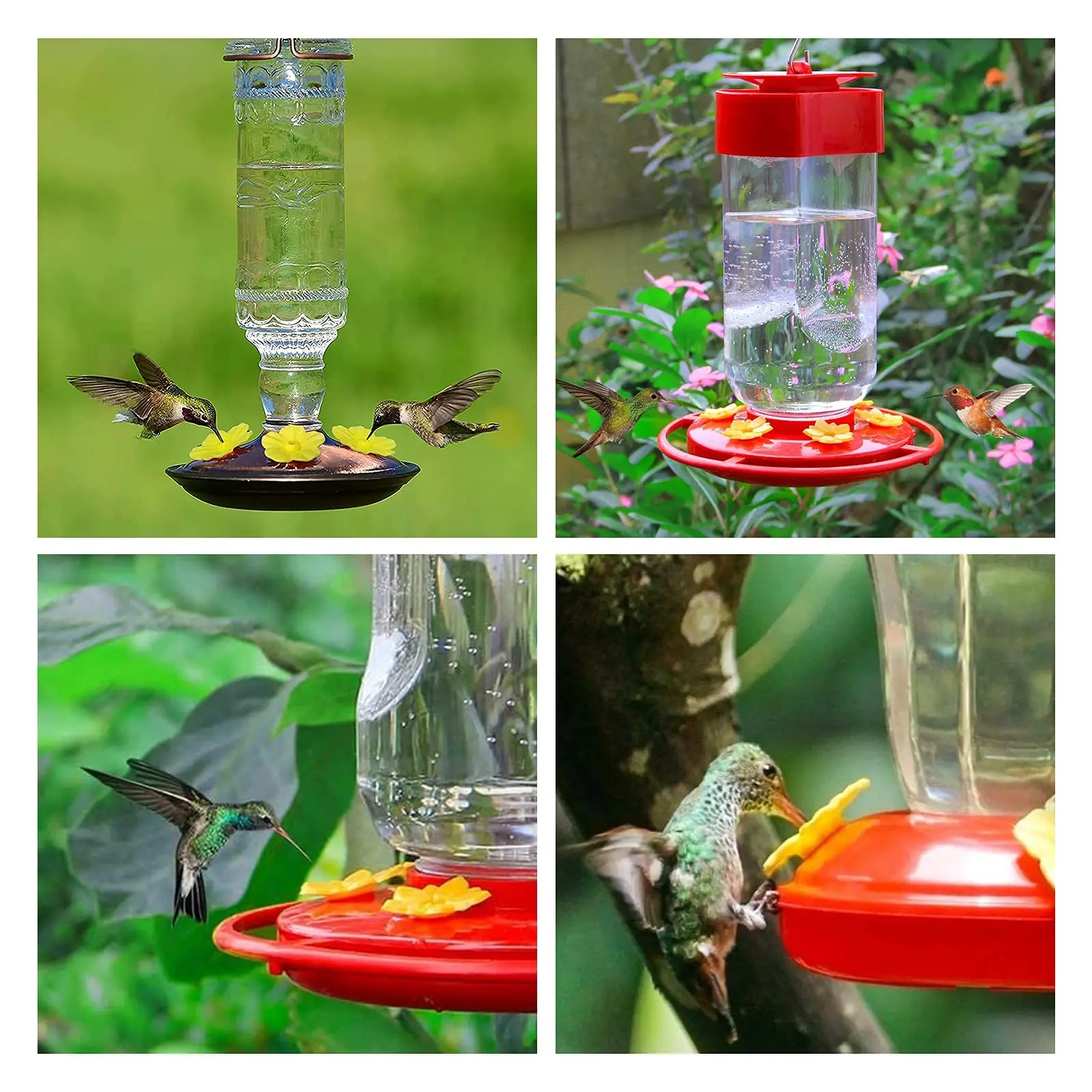 Feeding Ports Replacement 30Pcs Hummingbird Feeders Replacement Flowers Drinking Container