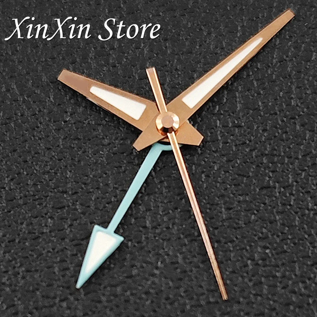 Silver Red High Quality GMT Watch Hands with C3 Green Luminous Needles