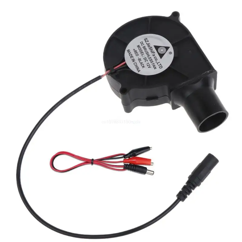 

BBQ Air Blower Smelting Metal Fan 12V 2500R 5.5x2.1mm Clip Cable 27mm Air Tube Barbecue Camping Fire Stove Fans Dropship