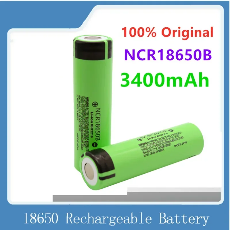 

1`~20pcs 100% New Original NCR18650B 3.7 v 3400mah 18650 Lithium Rechargeable Battery For Flashlight batteries