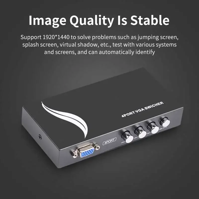 4 in 1 out VGA Splitter Switch Video Converter 4 Port 1920*1440 VGA Cable Adapte for PC Monitor Projector Display TV Box Laptop for vga cable adapter,vga kvm switch,vga extender splitter