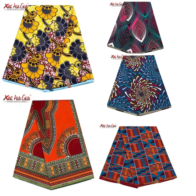 새로운 패션 아프리카 직물 왁스 인쇄 직물 100% 면 원래 고품질 여성 남자 파티 드레스 DIY 옷 24FS1484