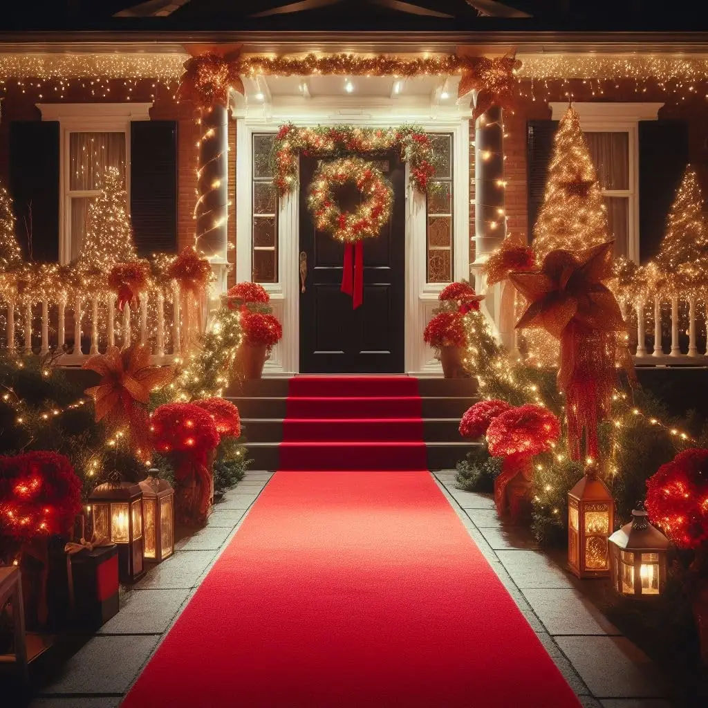 Red Carpet Wedding Press Conference Stage Stairs Wedding Graduation Ceremony Outdoor Corridor Running Carpet