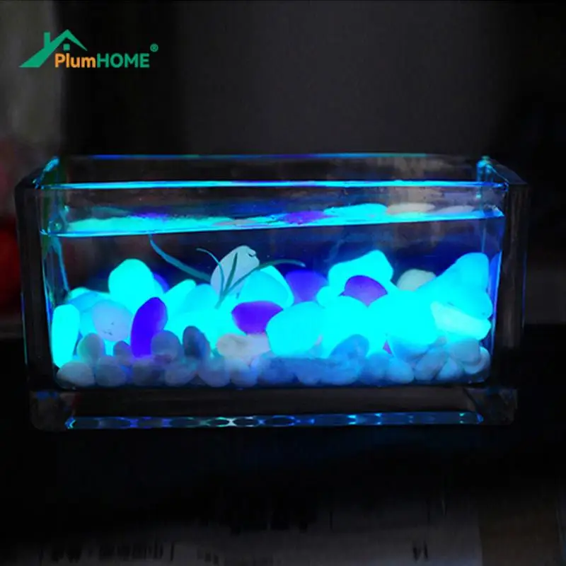 1/10Pcs Nice Glow in the Dark Pebbles Artificial Luminous Stone Walkway Aquarium Accessories Fish Tank Decor