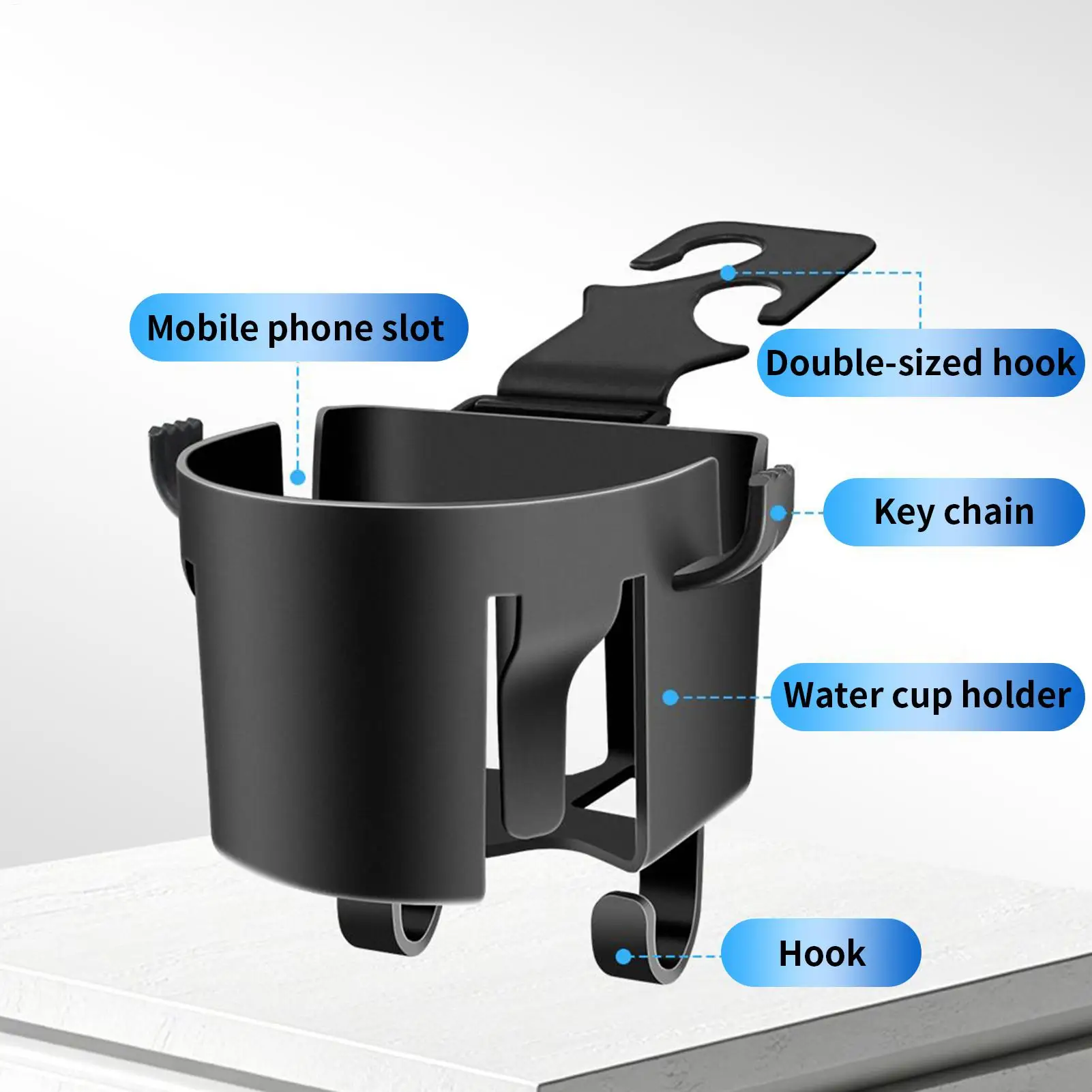 Cup Holder for Back Seat of Car Car Seat Hooks for Headrest Multifunctional Organizer Accessories for Interior Beverage Bottle
