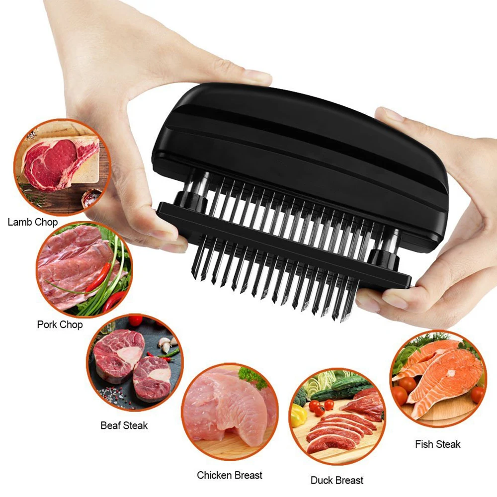 48 Blades Needle Meat Tenderizer Stainless Steel Knife Meat Beaf Steak Mallet Barbecue Marinating Cooking Tools Cooking Utensils