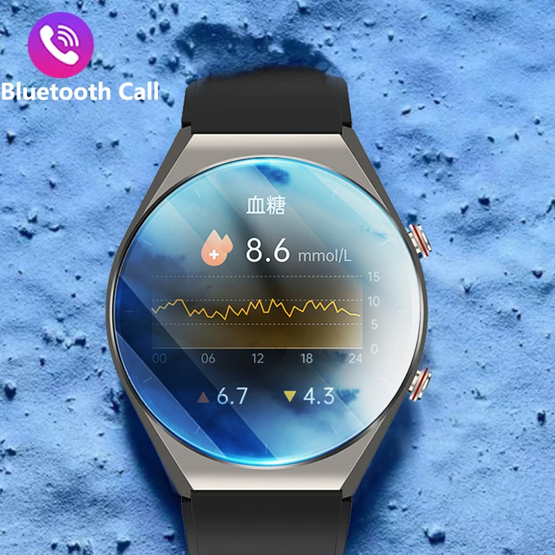 

Smart Watch Men Non-invasive Blood Glucose ECG+HRV Blood Pressure Electrocardiogram Temperature Health Monitoring SmartWatch New