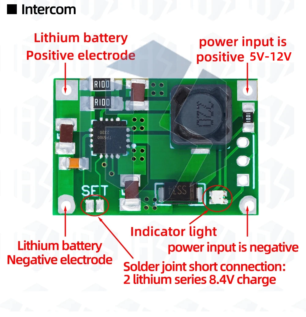 TP5100 Doppel-Einzel-Lithium-Batterie-Lademanagement Kompatibel 2A Wiederaufladbare Lithiumplatte – Detail 6