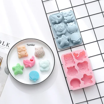 DIY 향 비누 몰드 스프레드 향석 석고 장식품, 실리콘 몰드, 귀여운 동물원 팬더 호랑이 실리콘 몰드, 16.2x11.1cm, 1 개