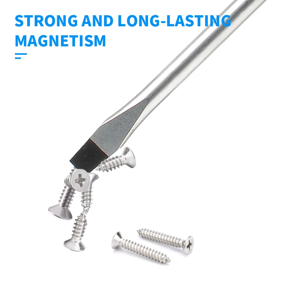 Magnetic Screwdriver with Round Shaft and Non Slip Comfortable Handle - Image 2