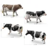 Simulated Farm Poultry, Livestock, Cow Model, Simmental Cattle, Black and White Cow Decoration, Ranch Animals 5