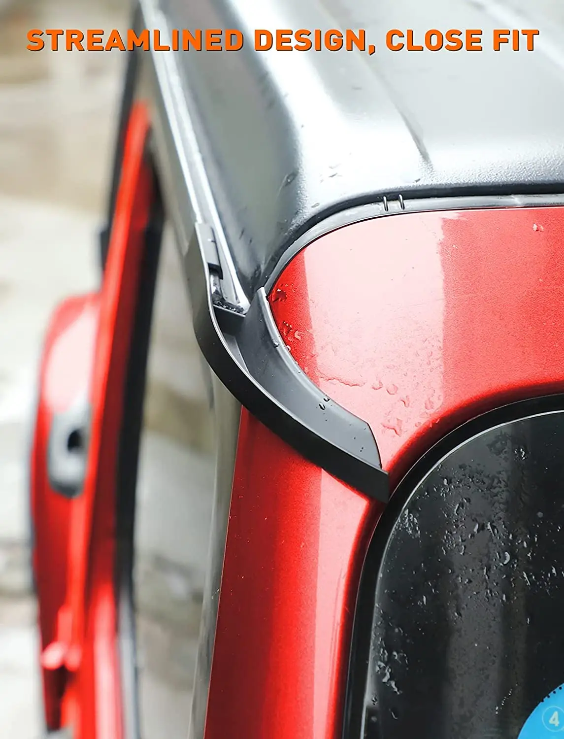Car Roof Rainwater Shield Diversion Channel Slot Extend Rain Water Gutter Guard For Jeep Wrangler JL 2018-2024 Exterior Parts