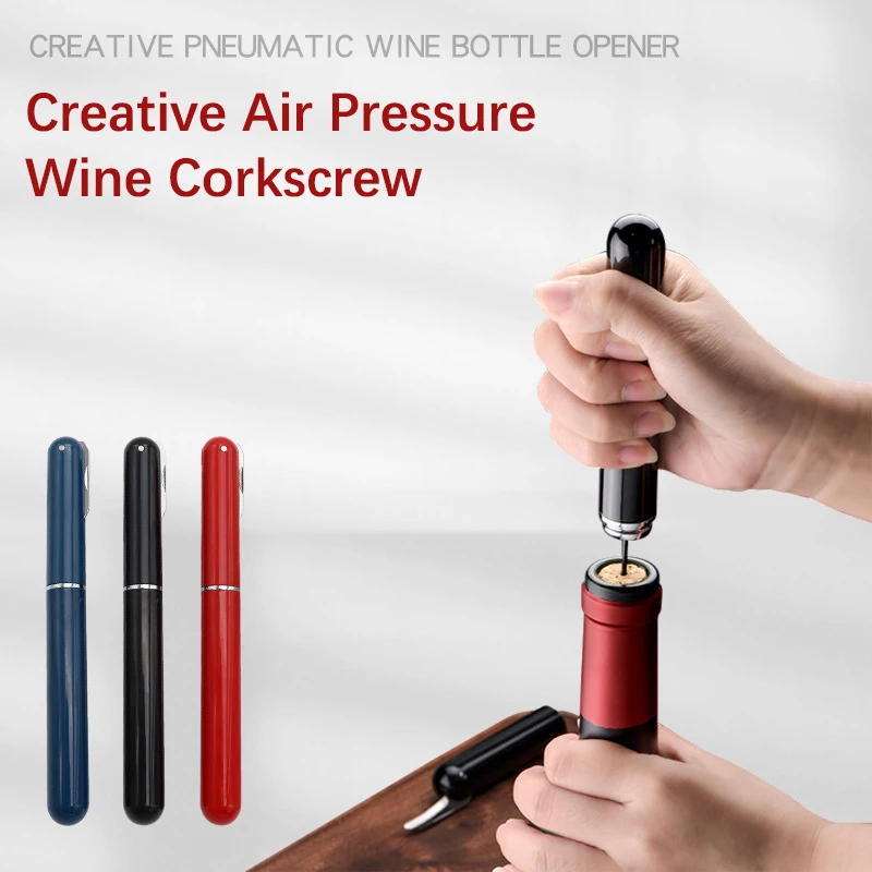 Stainless Steel Air Pump Wine Bottle Opener Kitchen Bar Tools Champagne Openers Pneumatic Safe Pin Cork Remover