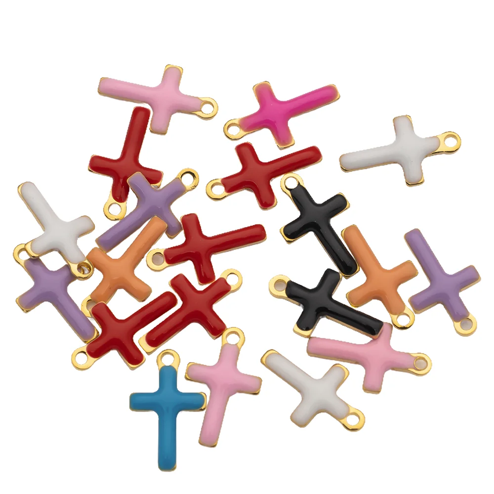 10/20/30Pcs Edelstahl Emaille Kreuz Stern Mond Charms Anhänger Für DIY Halsketten Ohrringe Armbänder Schmuck, der Entdeckungen – Detail 8