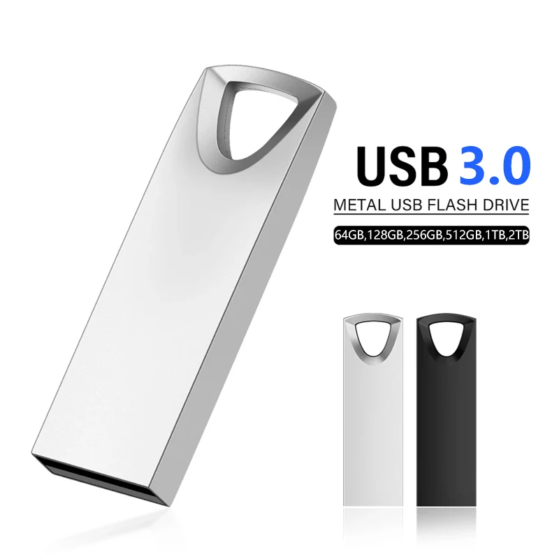 USB 플래시 드라이브 3.0 펜드라이브 64GB 128GB 256GB 512GB USB 메탈 스틱 디스크 고속 무료 키체인 펜드라이브 업무용