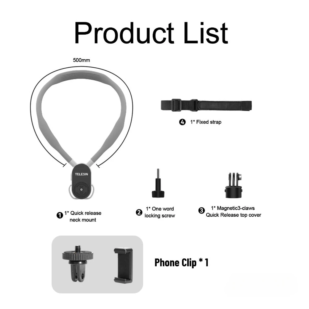 TELESIN Quick-Release Silicon Magsafe Neck Phone Holder