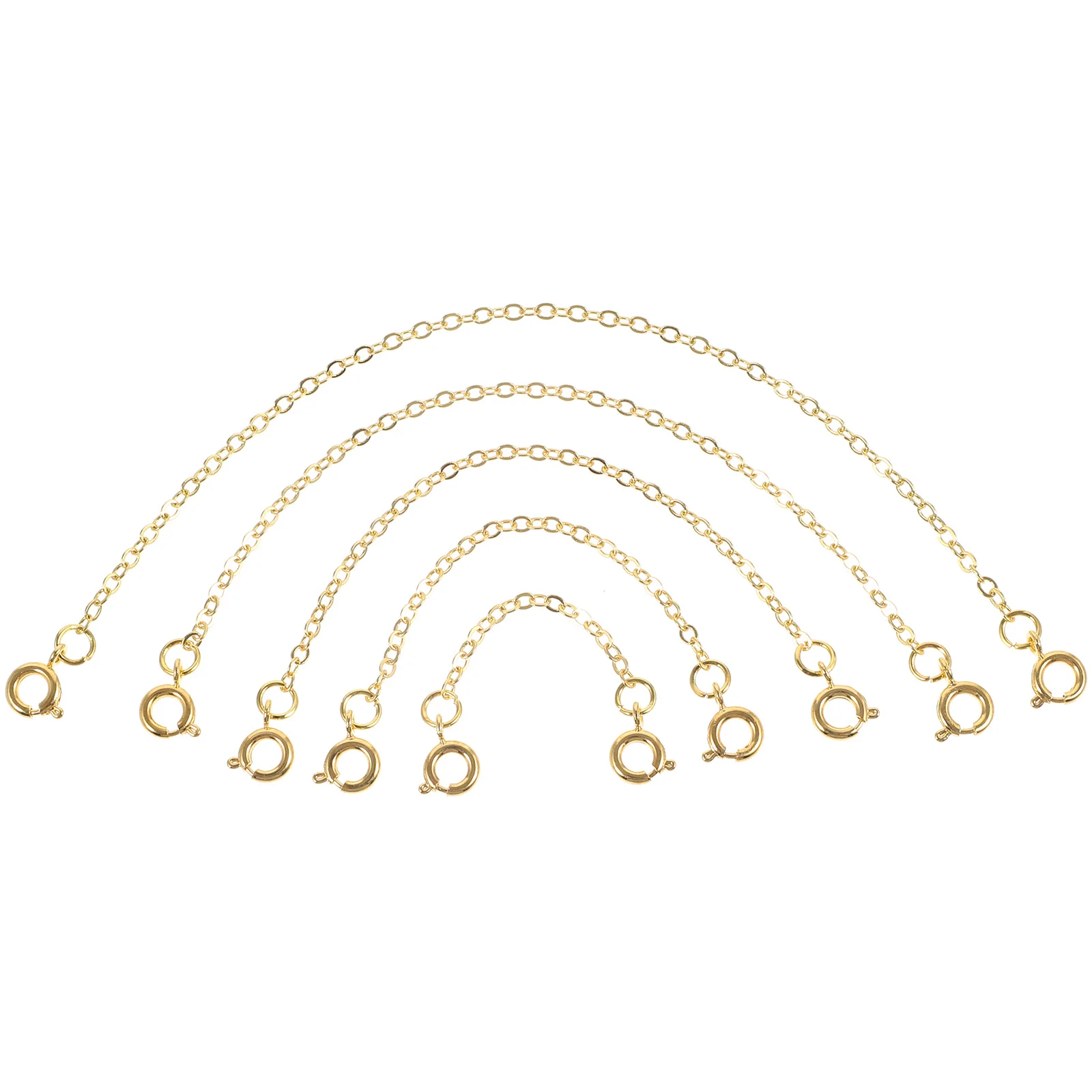 

5 Pcs Copper Necklace Bracelet Jewelry-making Supplies Chains for Necklaces Extension Extenders