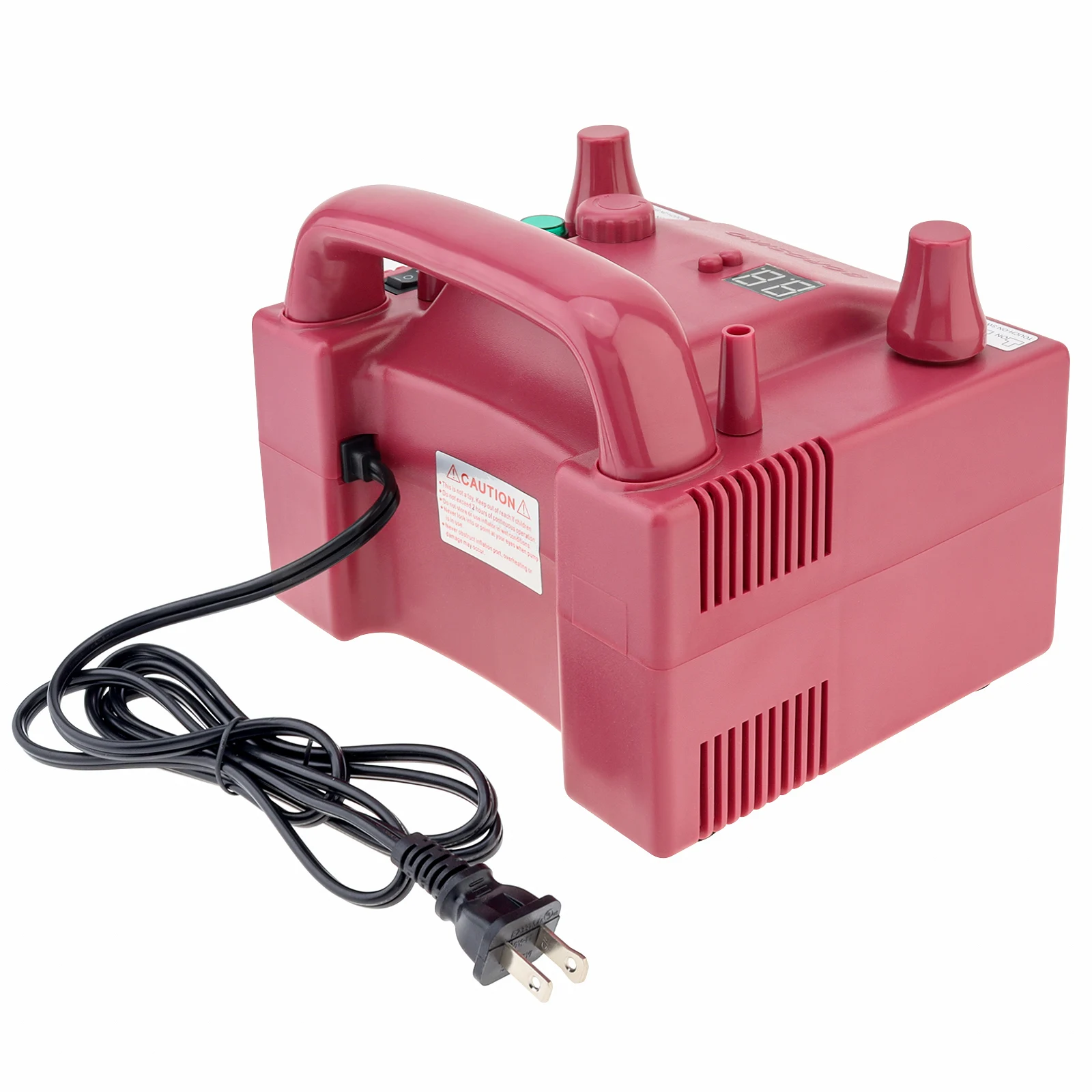 BOROSINO 600 W/800 W B362P B302P Timing Quantitativer elektrischer Ballonpumpen-Inflator für Festival/Party mit 2 Inflationsdüsen