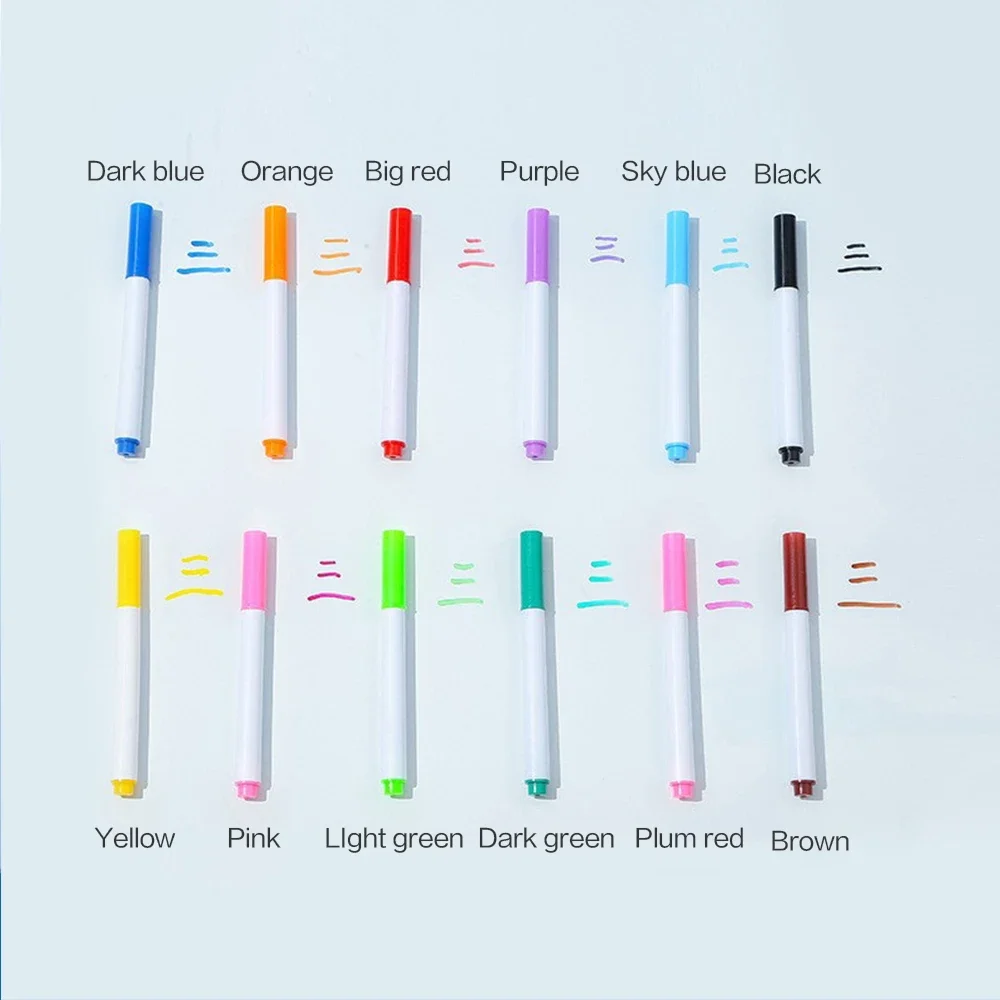 Magical Water Painting Pen Whiteboard Markers Floating Ink Pen Doodle Water Pens Montessori Early Education Toy Art Supplies