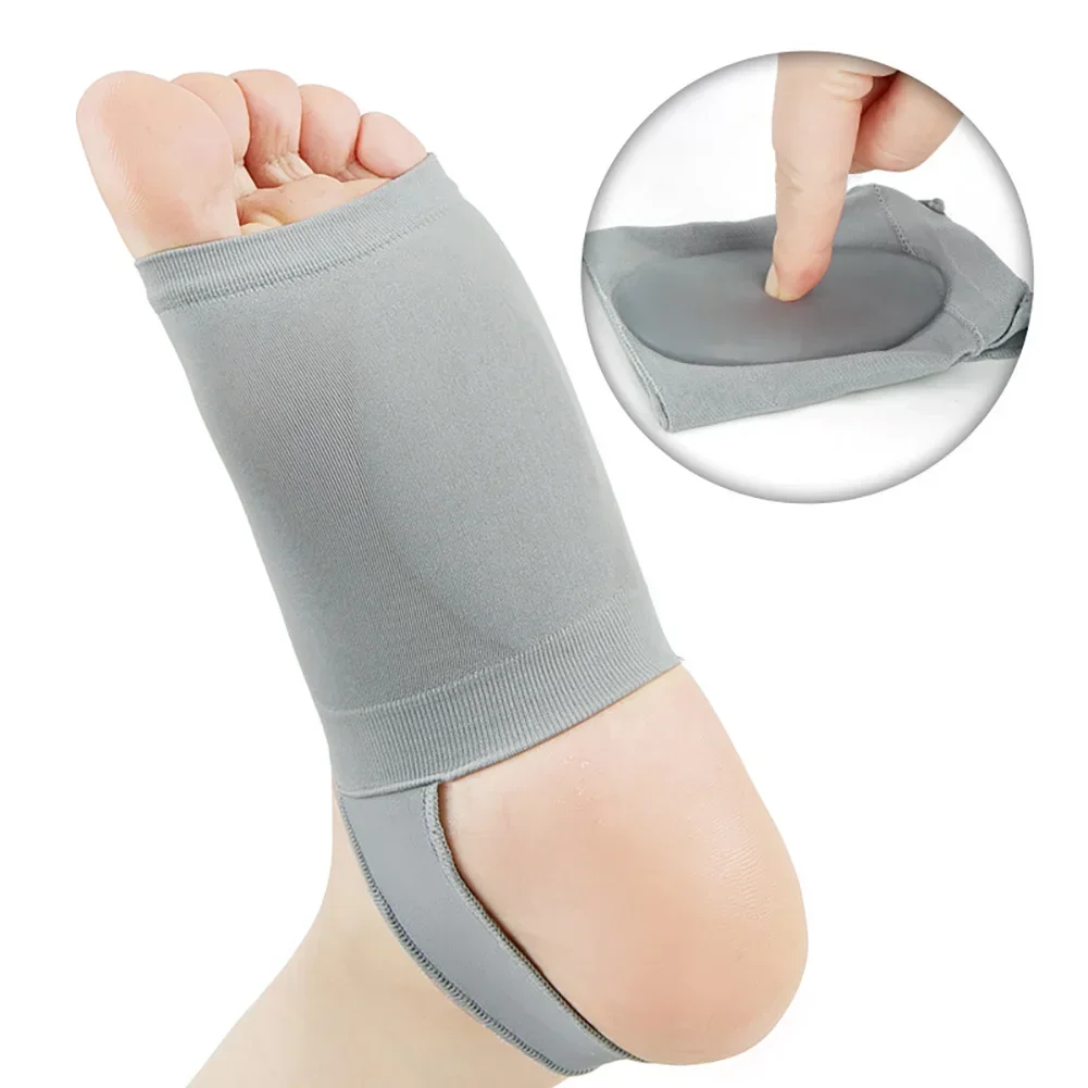 Silicone Arch Support Insoles for Woman Men Flat Foot Corrector Plantar Fasciitis Pain Relief Sleeve Socks Orthotic Insoles