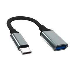 Enhanced USB - C OTG Adapter Cable Connector (Grey)