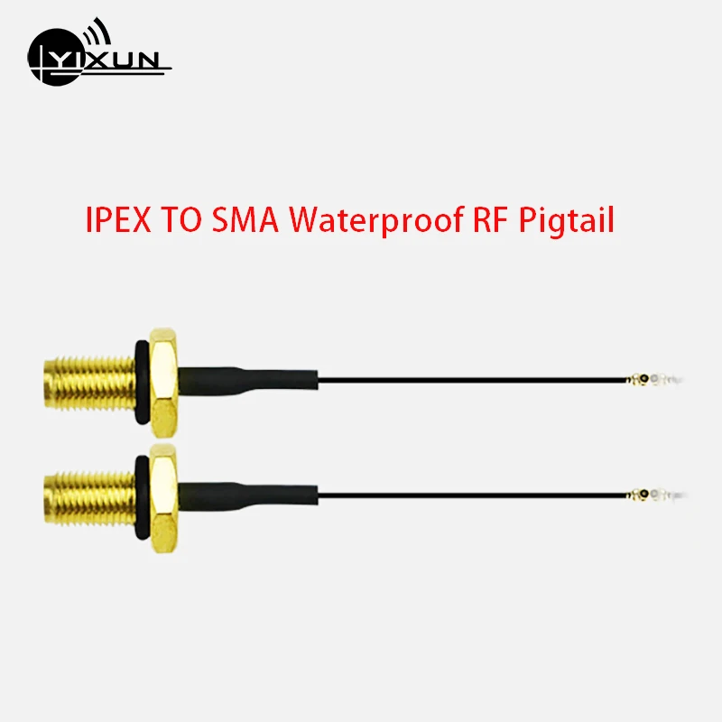 Ipex To Sma Waterproof Rf Pigtail Rp Sma Female To Ipx U.Fl Extension Cable Coaxial Extension Cable With Waterproof Ring
