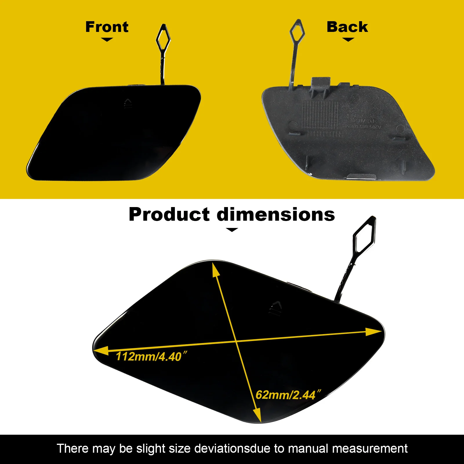 Rear Bumper Tow Hook Cap Towing Eye Cover for Mercedes-Benz C-Class W205 C180 C200 C280 C300 C320 C350 2014-2058850224 car rear bumper hook cover