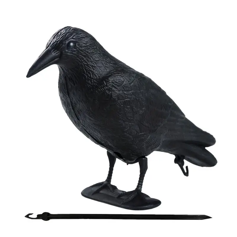 

Crow Garden Statues Cute Black Crow Sculpture Multipurpose Outdoor Yard Statues Creative Bird Garden Ornaments For Balcony