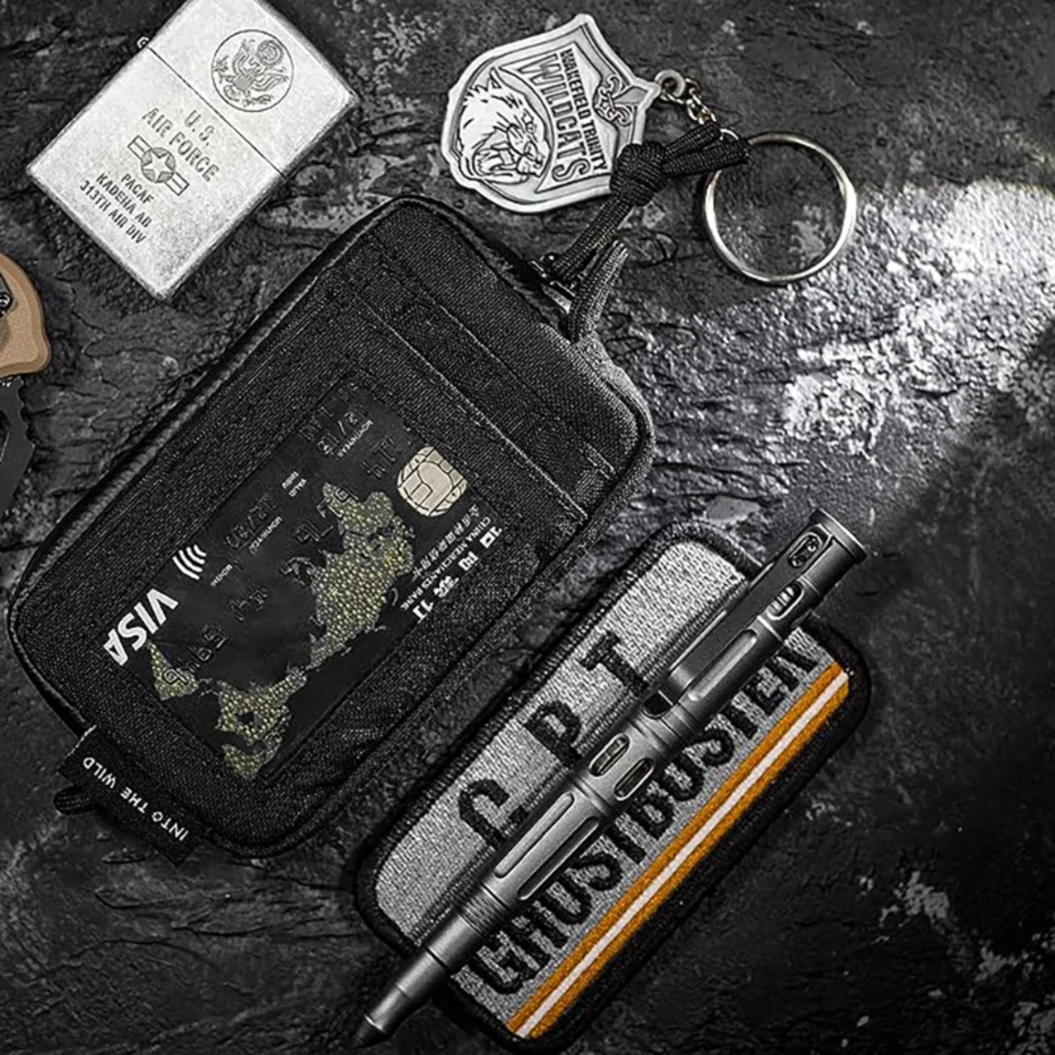 Sleek and Compact ONETIGRIS Portable EDC Pouch-Waterproof and Durable Mini Coin Purse with Key Wallet-Stylish Travel Kit Fea