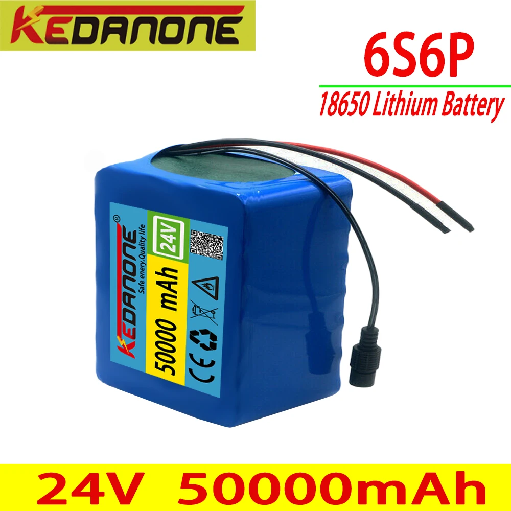 24v 50ah 18650 Largecapacity Battery Pack 6s6p 25.2v Ebike Scooter