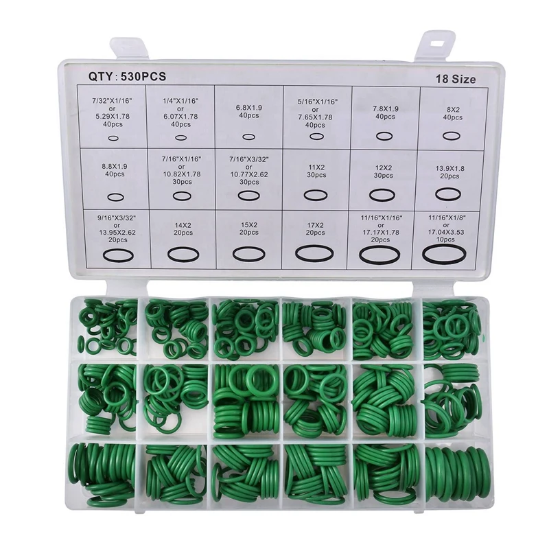 

2650Pcs Car R134A Car O-Ring Repair Automotive Air Conditioning Repair Rubber Sealant Box Set
