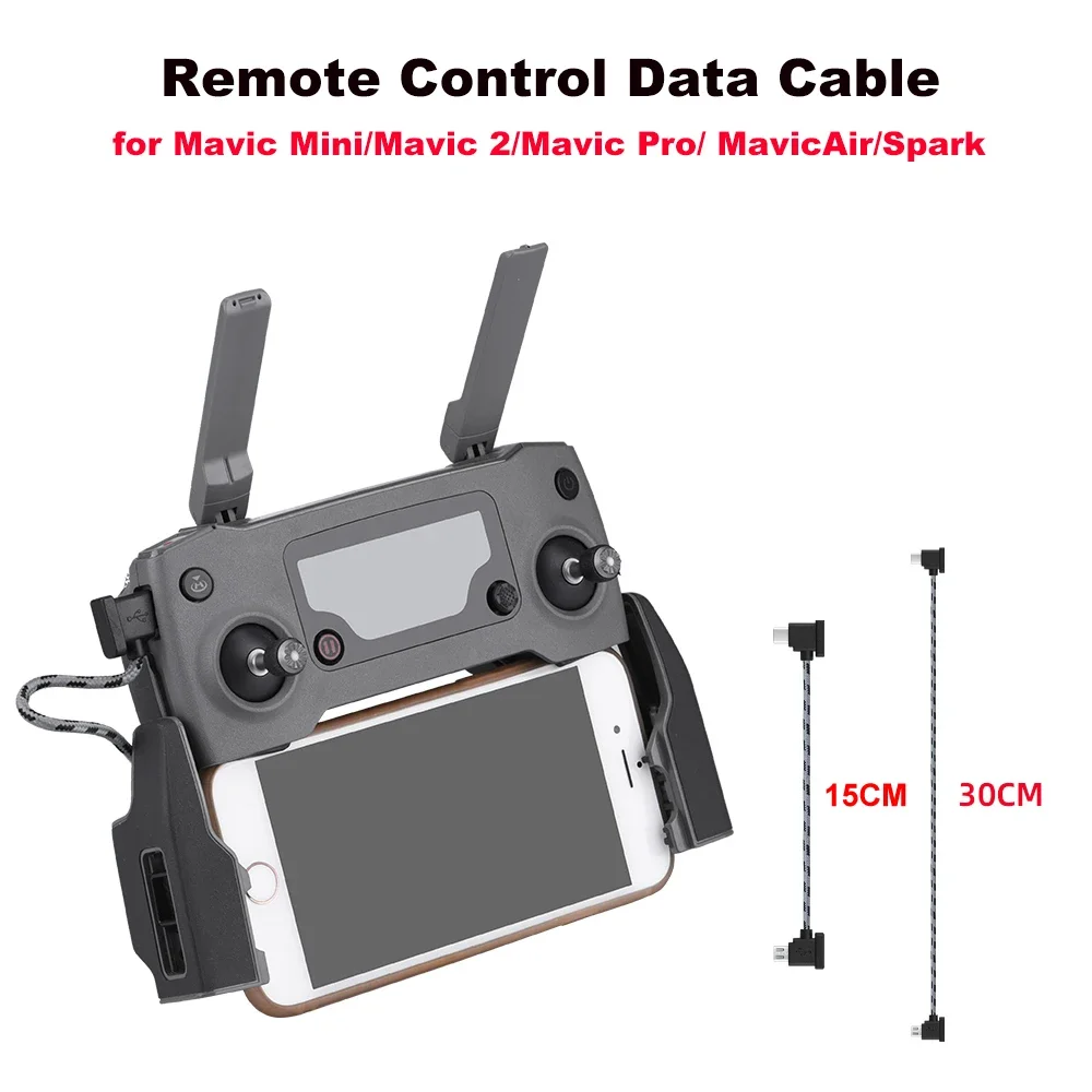 Remote Control Data Cable For DJI Mavic Mini/Mavic 2/Pro/Air/Spark/Mini SE Tablet Phone Extension Cord line Connector Accessory