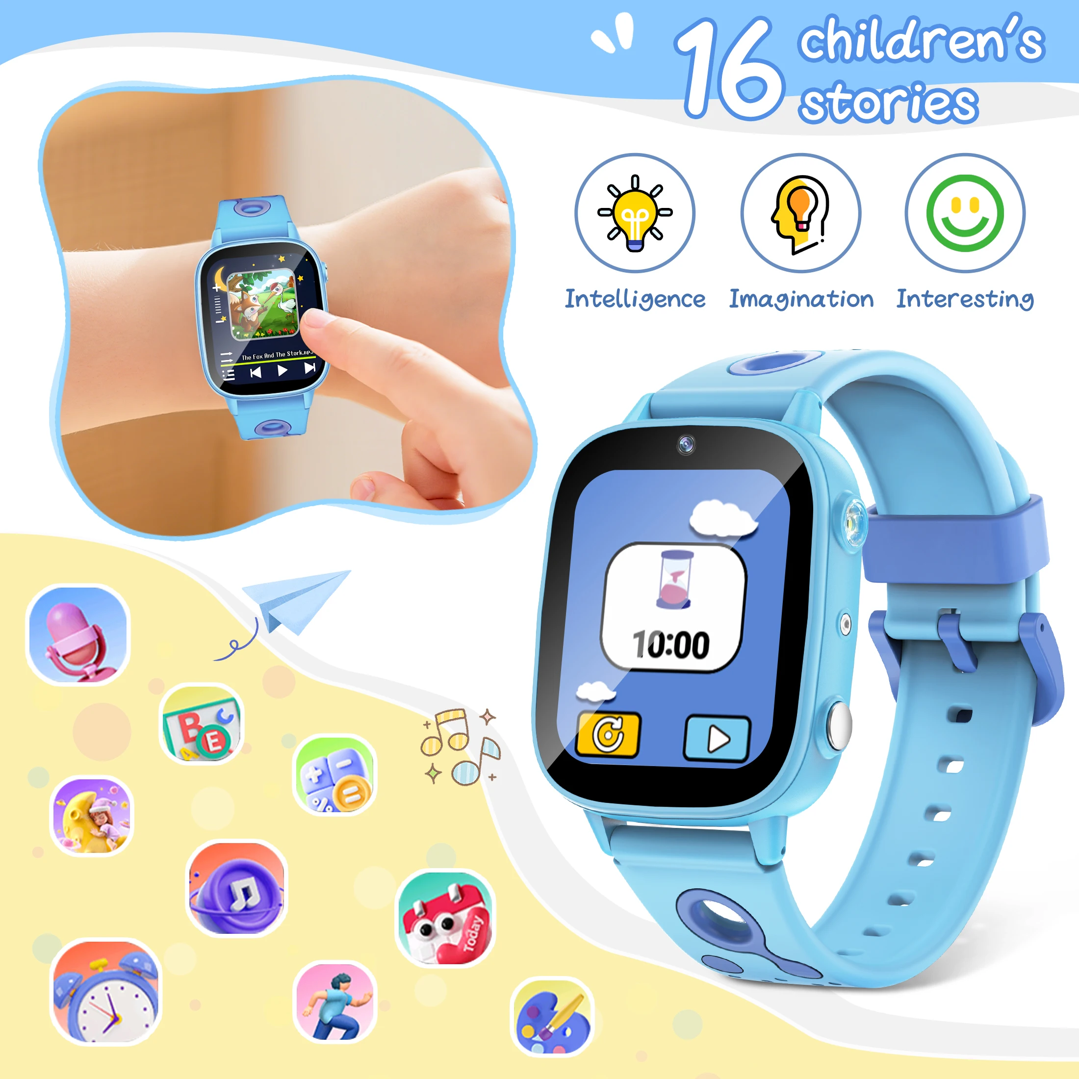 2025 New Kids Toy Game Watch HD Touch Screen Camera 26 Games Sleep Monitoring Alarm Clock Calculator Birthday Gift Boy Girl 6