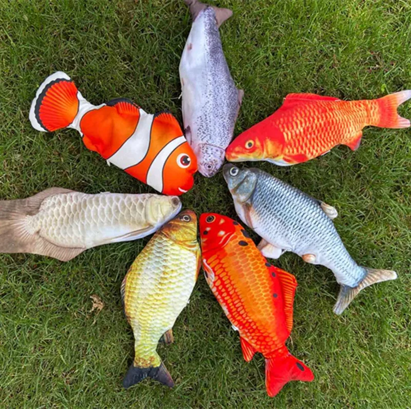 Children's Baby Electric Fish Toy Can Sing Jump Simulation Plush Electric Fish Toy for Sleeping Baby Puzzle Early Education with plush toys