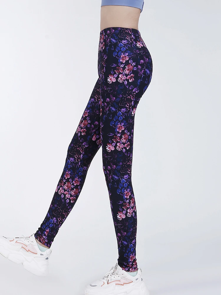YSDNCHI Summer Flower Printing Leggings Gym Push Up Tights Sports Pencil Pants Women Trousers Fitness Leggins 2022 New