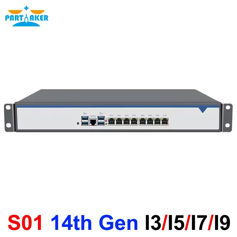 

19 inch 1U Firewall Server B760 With LGA 1700 i9 14900 i7 14700 i5 14400 DDR5 Ram i226 M.2 SSD 8 x I226 LAN Network Appliance