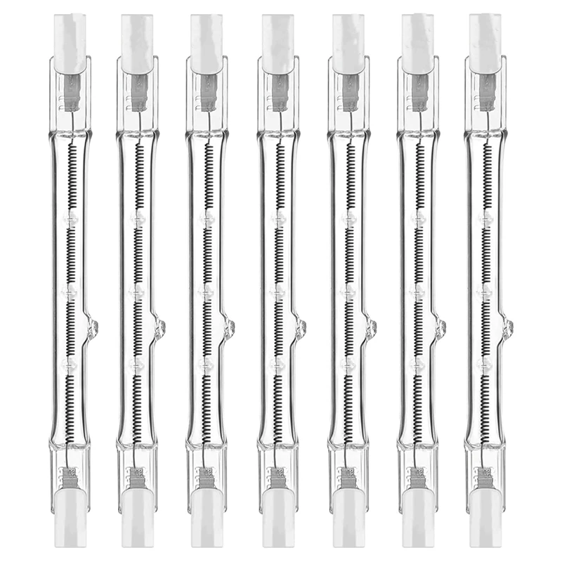 R7s 할로겐 전구, 텅스텐 선형 전구, 조도 조절식 230V 할로겐 전구, 7 팩, 118mm