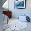 Dot Fluffy Carpet Living Room Round Hairy Nursery Play Mat For Children Soft Baby Rug Plush Bedroom Rug Christmas Gifts For Kids 4