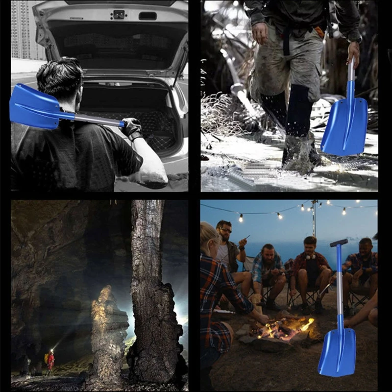 Retractable Outdoor Snow Ice Shovel Yard Leaf Cleaning Tools Summer Beach Shovel Camping Emergency Snow
