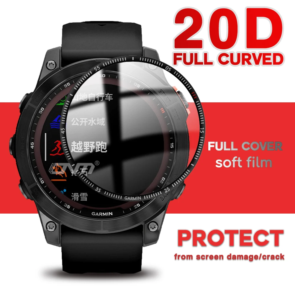 20d Screen Protector For Garmin Fenix 7 7s 7x 6 Pro Sapphire / Epix