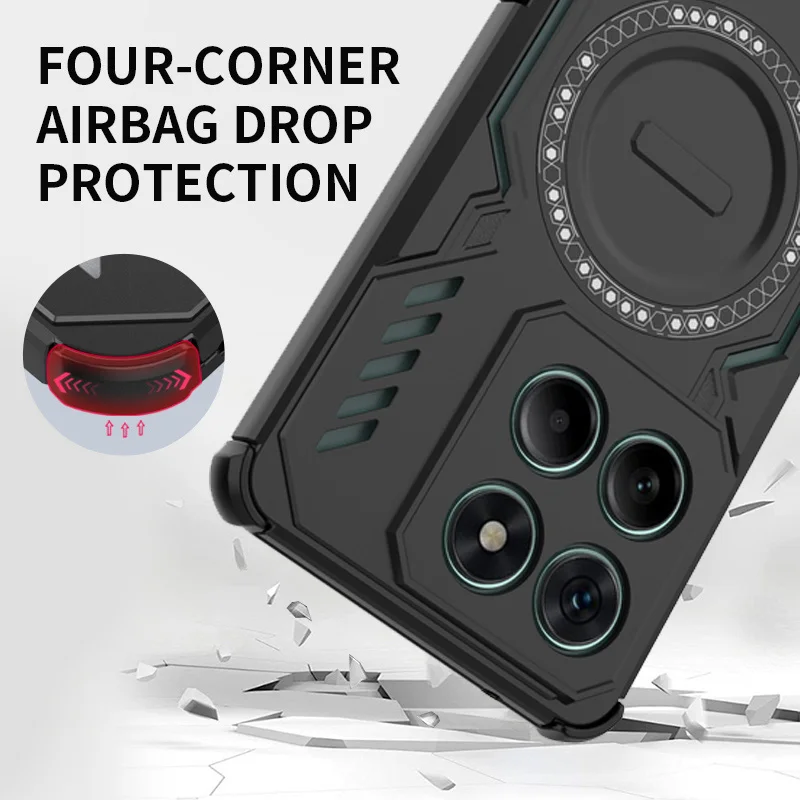 Étui antichoc G86 Power G57 G67 G75 5G avec anneau magnétique, panneau arrière rigide en PC et TPU pour Motorola Moto G57 Power G 86 G17 G15 Phone Capa