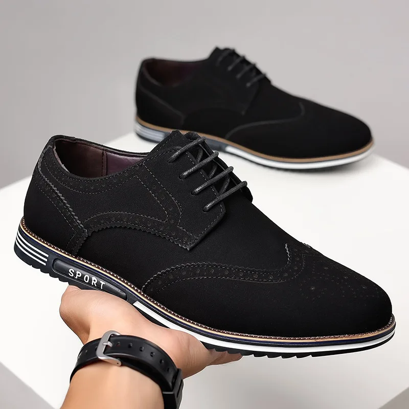 Genuine Leather Men Formal Shoes Italian Lace Up Casual Shoes