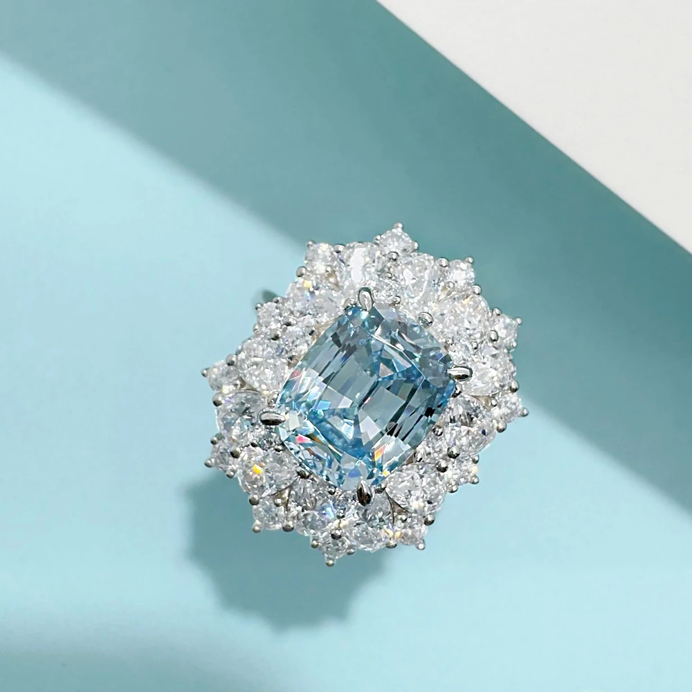 Aquamarine Harry Winston Candy Rings Wong Rain 100% 925