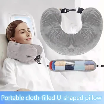 Fillable U-Shaped Travel Neck Pillow 1